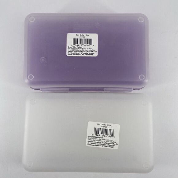 2 SpaceMaker Pencil Box Purple Clear Top Clear Bottom Back To School - Picture 3 of 8